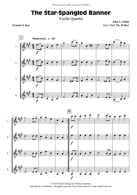 The Star-Spangled Banner (arr. Gert Th. Walter)