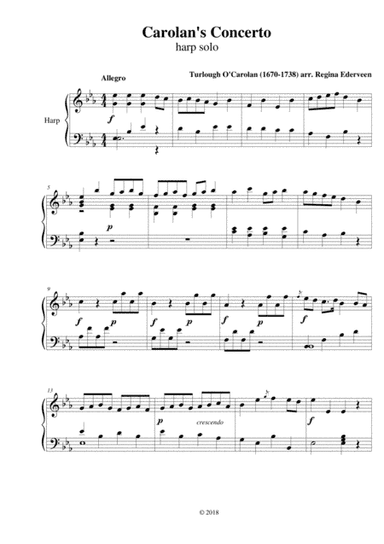 Carolan's Concerto - lever harp solo