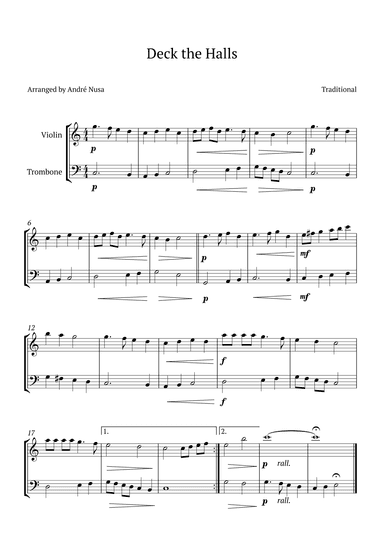 Deck the Halls (arr. André Nusa)