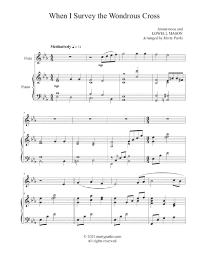 When I Survey the Wondrous Cross (Flute-Piano) (arr. Marty Parks)