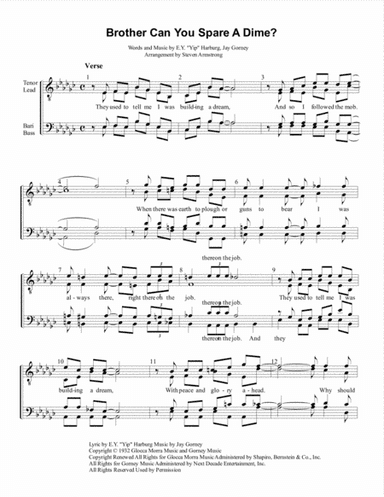 Brother, Can You Spare A Dime? (arr. Steven Armstrong)