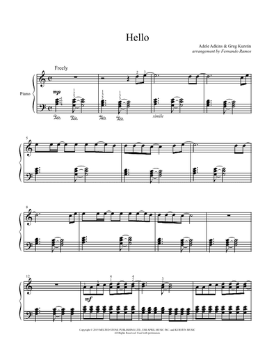 Hello (arr. Fernando Ramos)