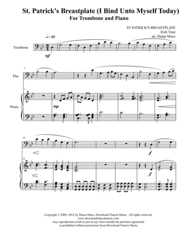 St. Patrick's Breastplate (Trombone & Piano) (arr. Diana Meux)