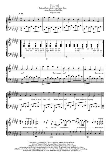 Faded (arr. Yukie Smith)