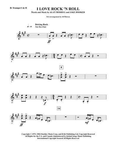 I Love Rock 'n Roll (arr. Jeffrey Bowen)