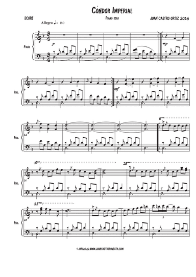 Cóndor Imperial -  Piano solo - Juan Castro Pianista