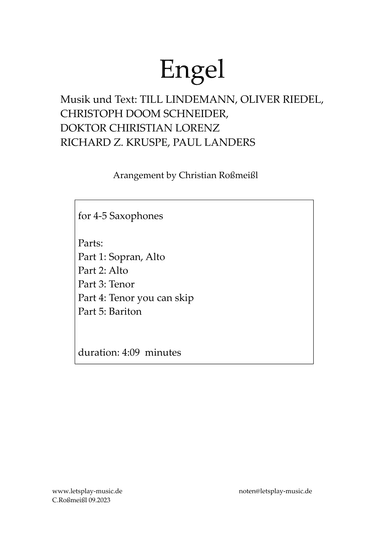 Engel (arr. Christian Roßmeißl)