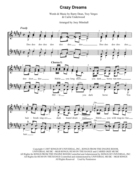 Crazy Dreams (arr. Joey Minshall)