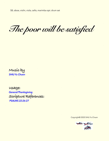 The poor will be satisfied
