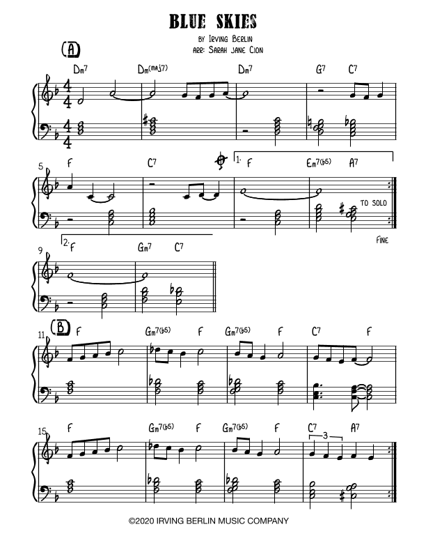 All Day Long (blue Skies) (arr. Safflower Music LLC)