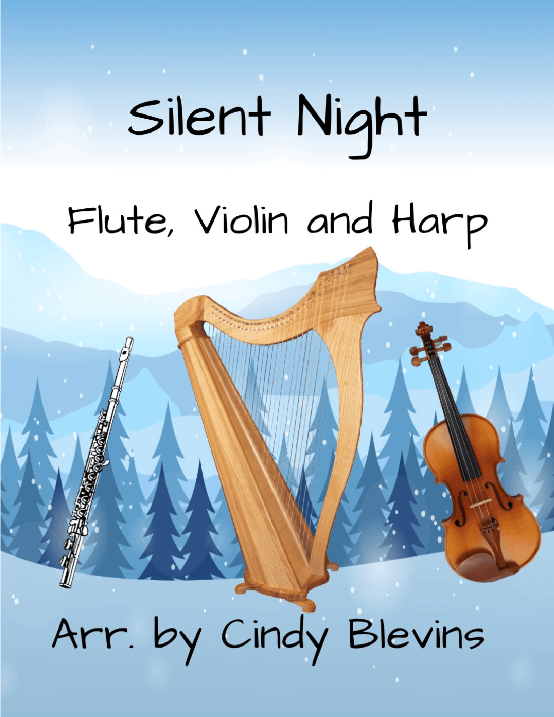 Silent Night, for Harp, Flute and Violin (arr. Cindy Blevins)