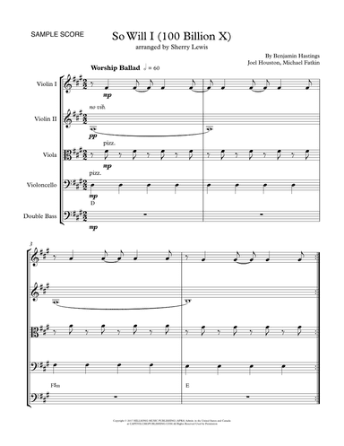 So Will I (100 Billion X) (arr. Sherry Lewis)