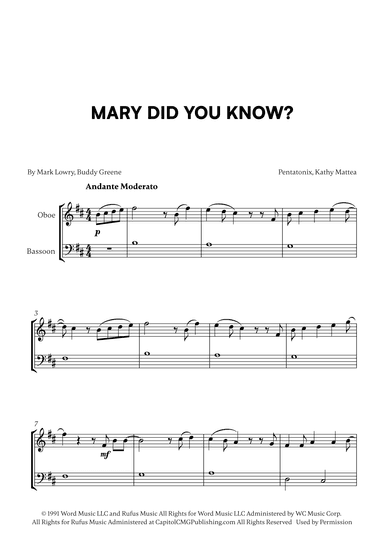 Mary, Did You Know? (arr. Cadenza Editions)