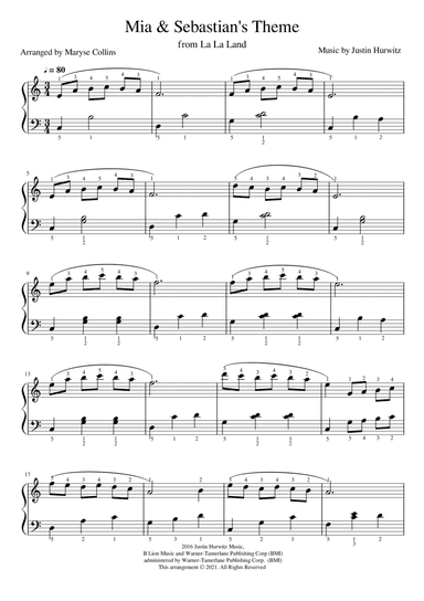 Mia & Sebastian's Theme (arr. Maryse Collins)