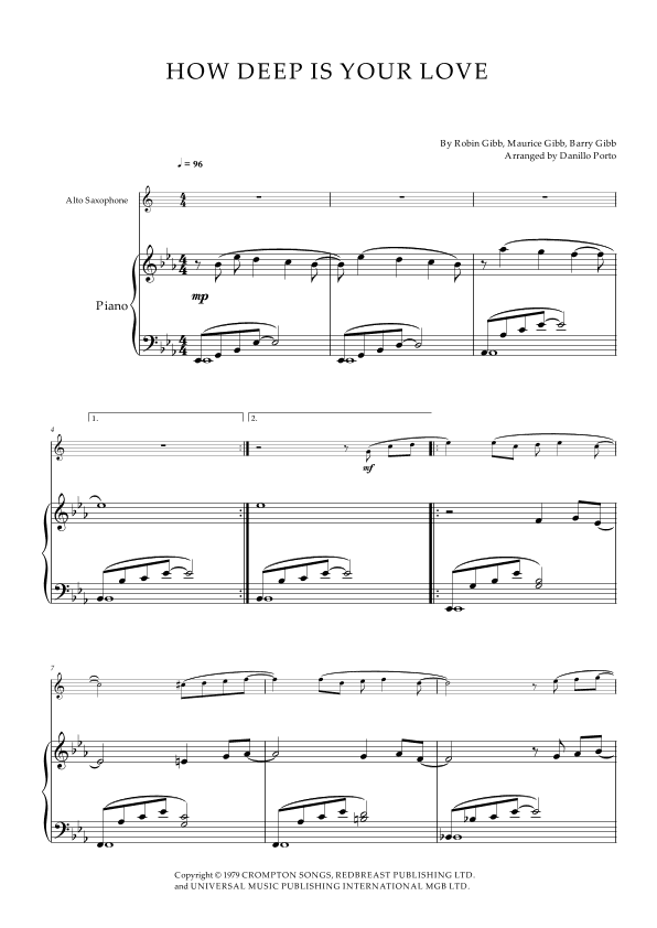 How Deep Is Your Love (arr. Danillo Porto)