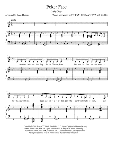 Poker Face (arr. Jason Howard)