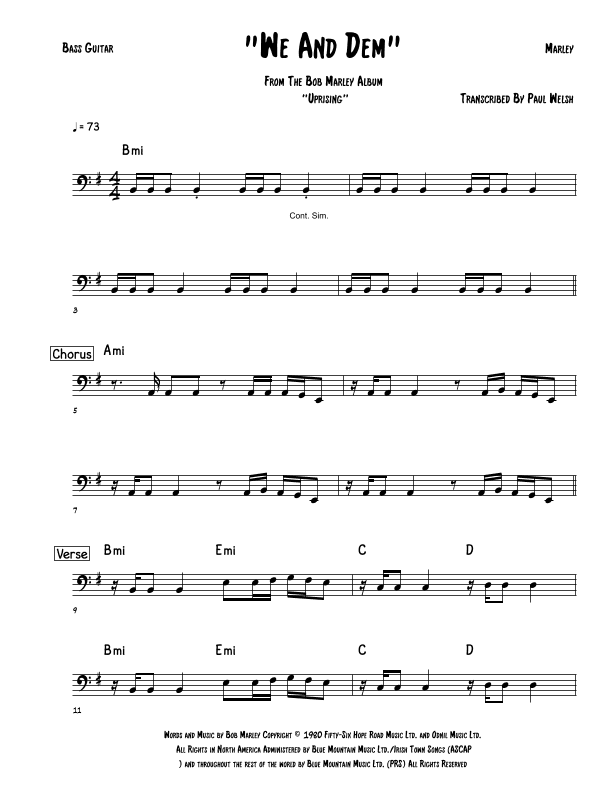 We And Dem (arr. Accubass)