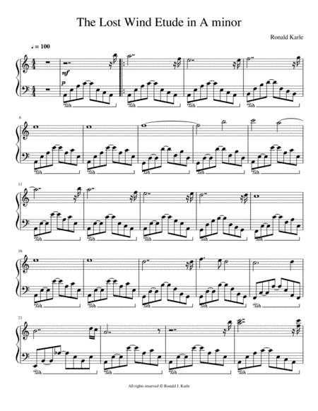 The Lost Wind (Etude in A Minor)