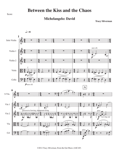 Michelangelo: David - String Quartet plus 6-String Violin