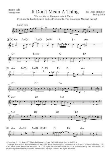It Don't Mean A Thing (if It Ain't Got That Swing) (arr. moon salt)