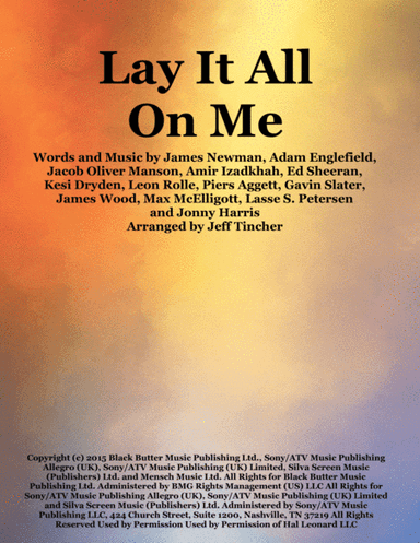 Lay It All On Me (arr. Jeff Tincher)