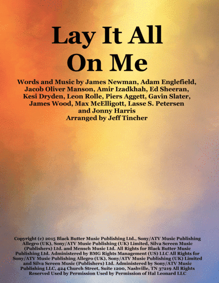 Lay It All On Me (arr. Jeff Tincher)