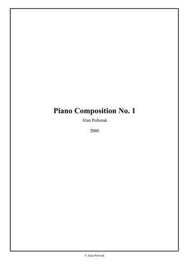 Piano Composition No. 1