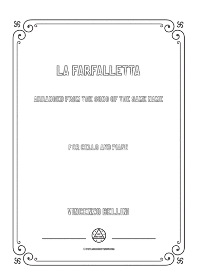Bellini-La farfalletta,for Cello and Piano (arr. MSM)