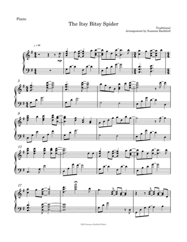 The Itsy Bitsy Spider (arr. Arrangement by Susanne Bashford)