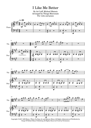 I Like Me Better (arr. Thiago Marconato)