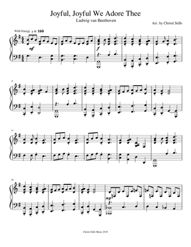 Joyful, Joyful, We Adore Thee (arr. Christi Stills)