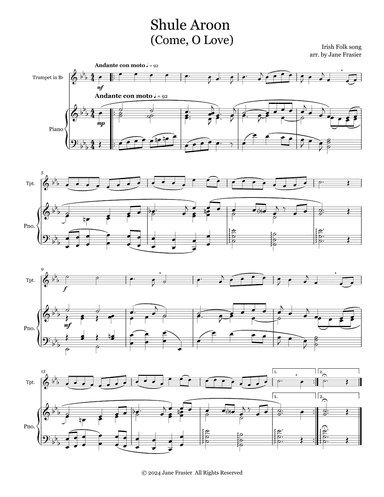 Shule Aroon (Come, O Love) (arr. Jane Frasier)