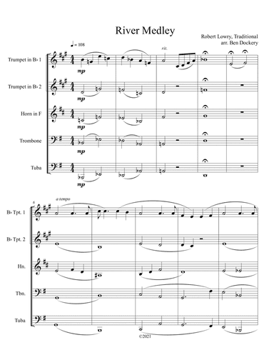 River Medley for Brass Quintet (arr. Ben Dockery)