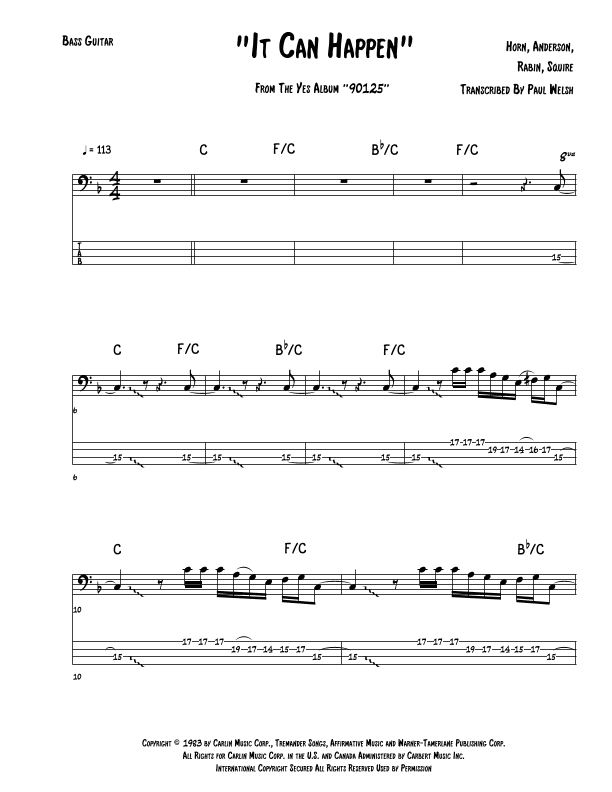 It Can Happen (arr. P Welsh)