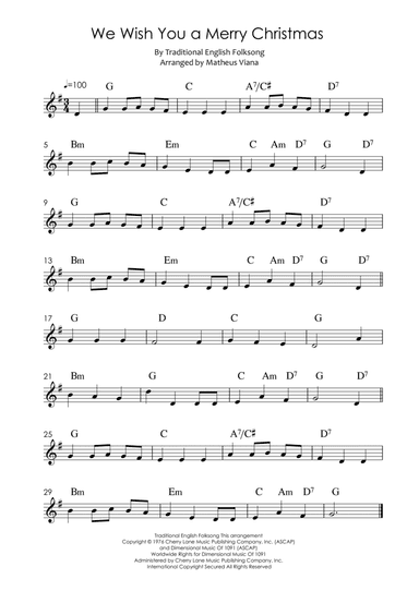 We Wish You A Merry Christmas (arr. Matheus Viana)