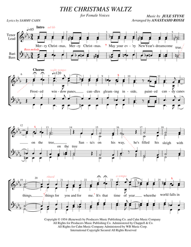 The Christmas Waltz (arr. Anastasio Rossi)