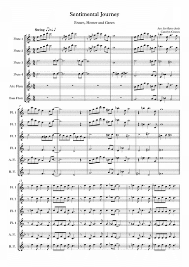 Sentimental Journey (arr. Carolyn Goates)