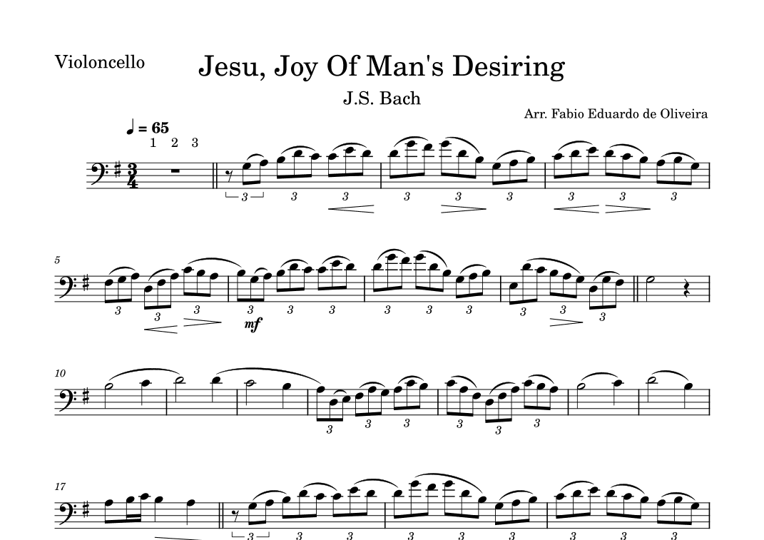 Jesu, Joy Of Men's Desiring (Bach) - Easy Arrangement (arr. Fabio Eduardo de Oliveira)