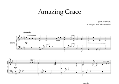 Amazing Grace (Piano intermediate 1) (arr. Cadu Barcelos)