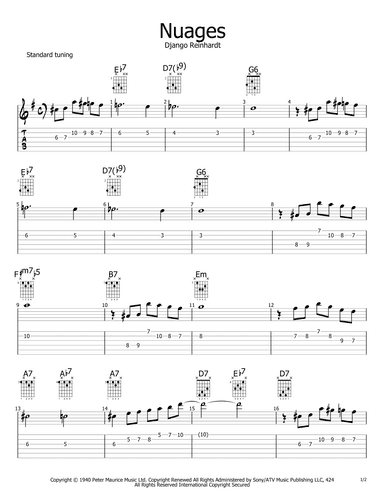 Nuages (arr. Philip M Jackson)