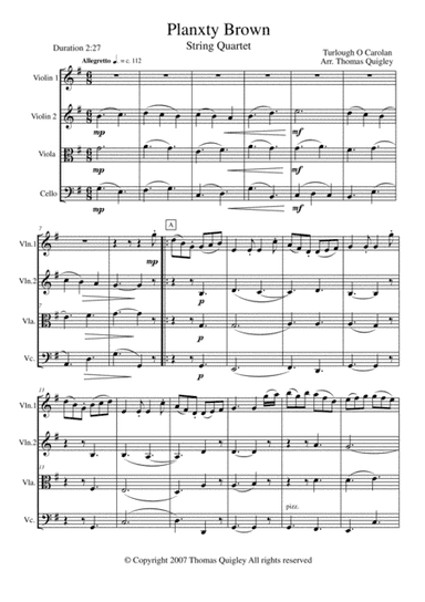 Planxty Browne (arr. Thomas Quigley)