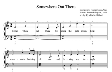Somewhere Out There (arr. Cynthia Marie Dillard)