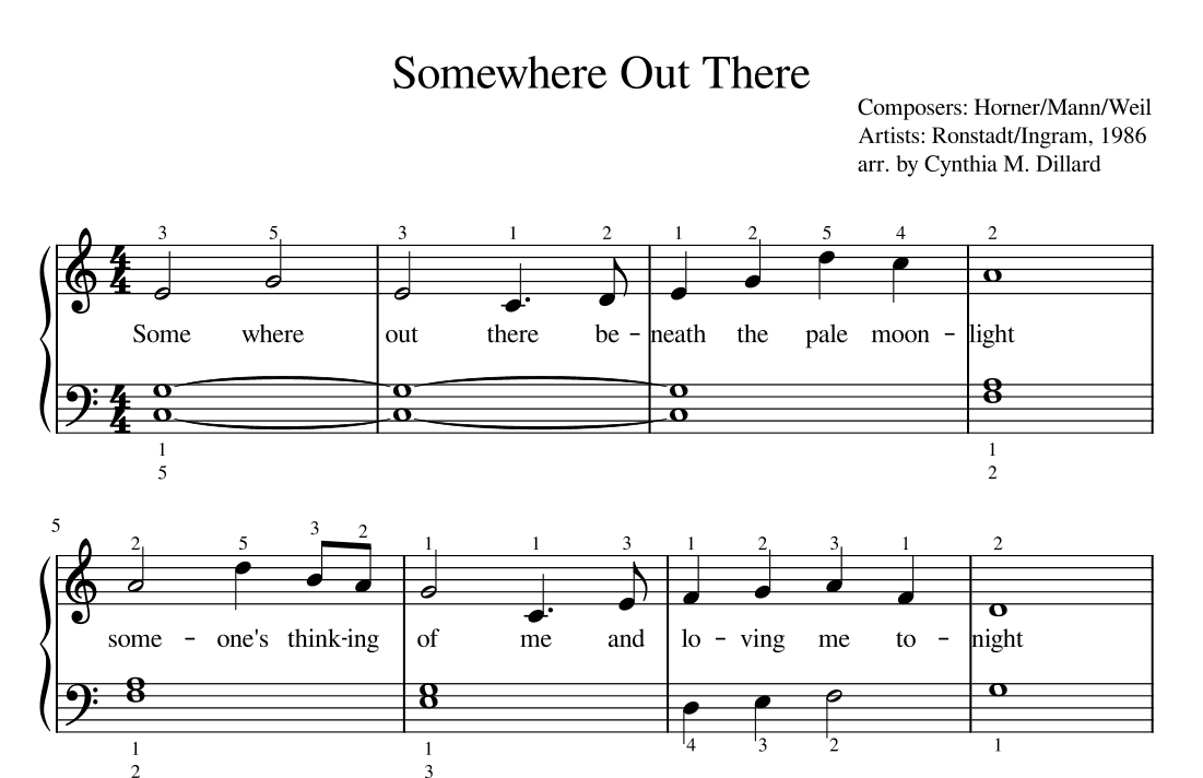 Somewhere Out There (arr. Cynthia Marie Dillard)