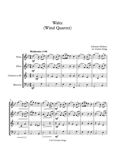 Waltz (Wind Quartet) (arr. Jordan Grigg)