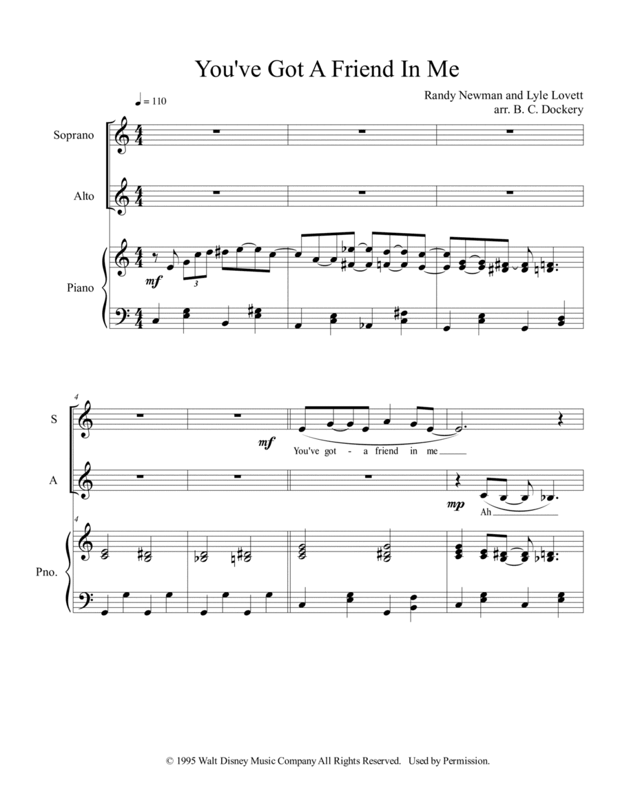 You've Got A Friend In Me (arr. B. C. Dockery)