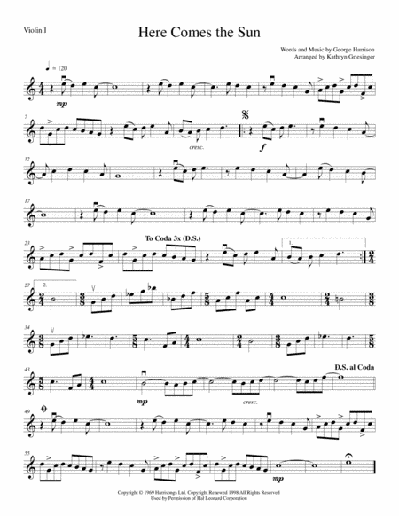 Here Comes The Sun (arr. Kathryn Griesinger)