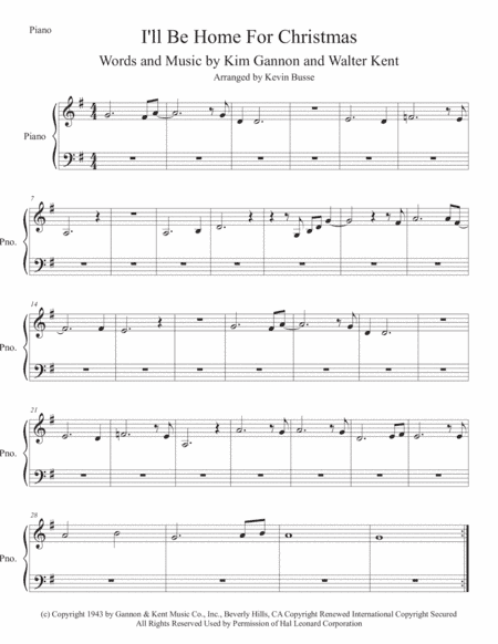 I'll Be Home For Christmas (arr. Kevin Busse)