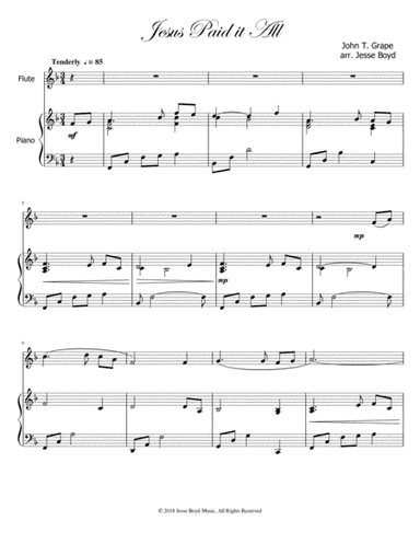 Jesus Paid it All (arr. Jesse Boyd)