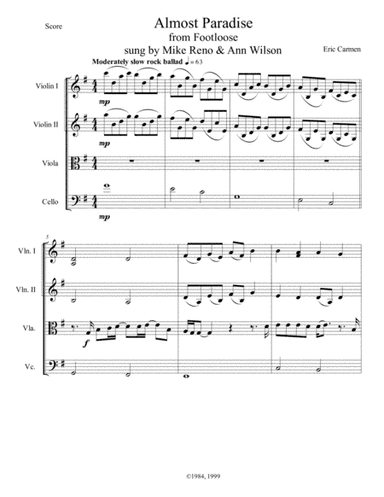 Almost Paradise (arr. Thomas Strauch)