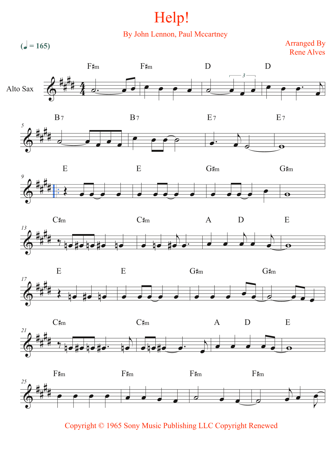 Help! (arr. Rene Alves)